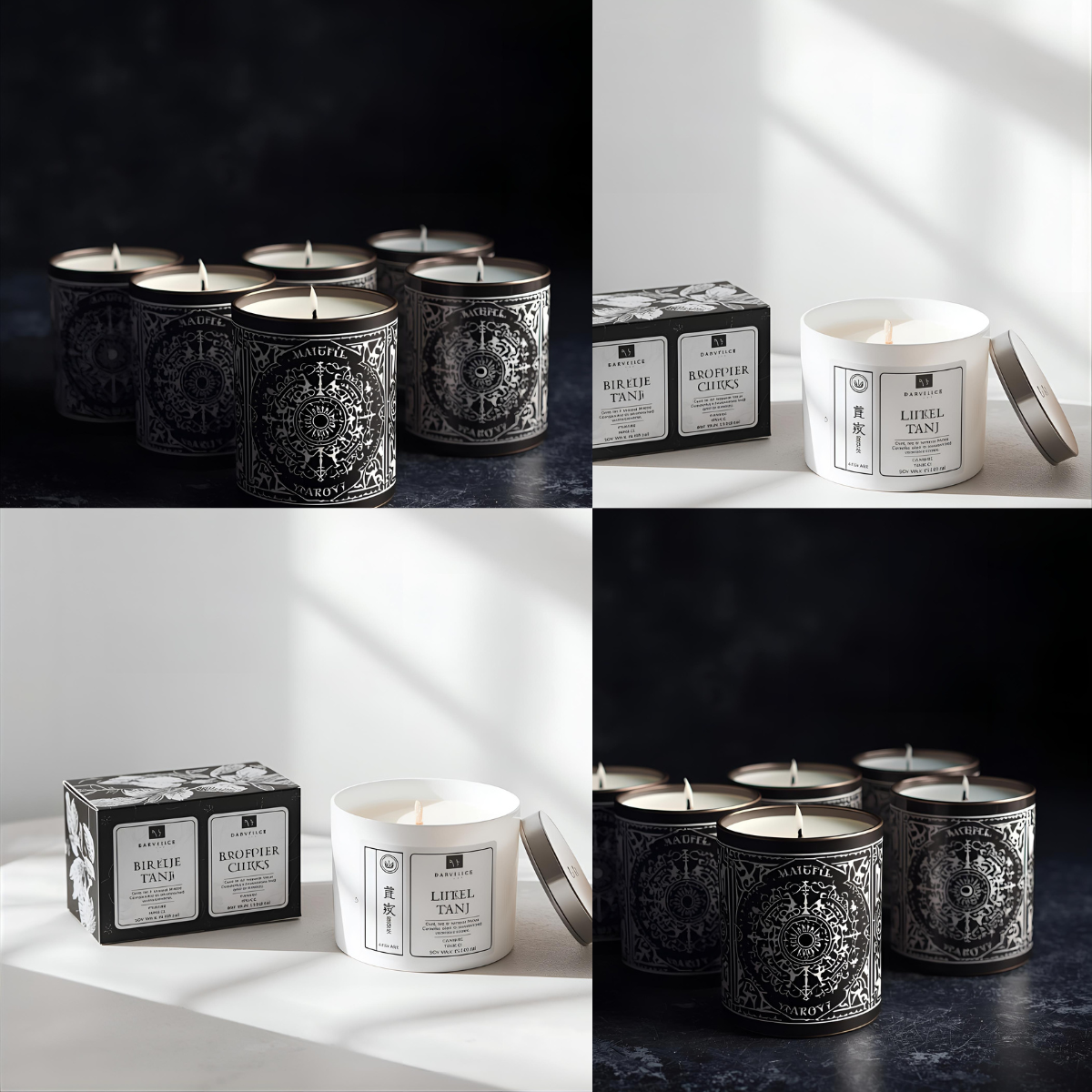 scented candle set tarot tin