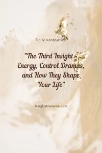 The Third Insight – Energy, Control Dramas, and How They Shape Your Life